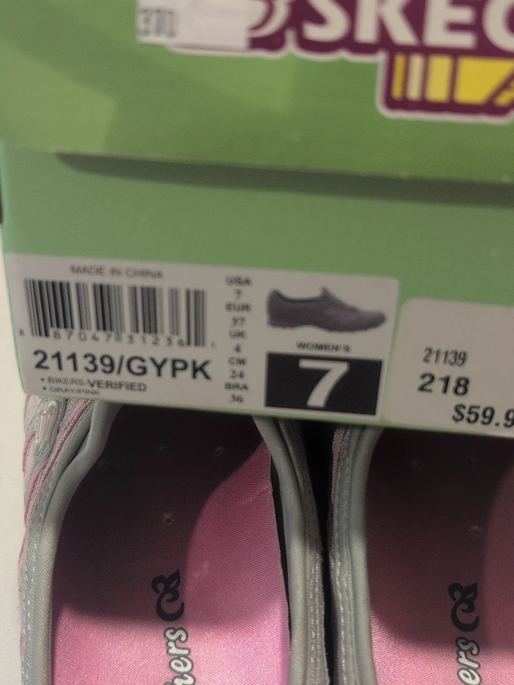 Skechers Women's Slip-On Sneakers in Gray and Pink - Picture 8 of 8